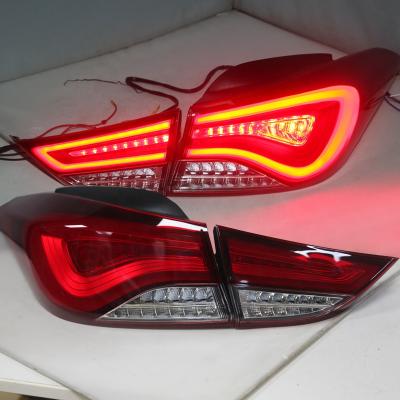 China Avante i35 Elantra 2012-2017 Plastic Full Assy Year Light Lamp Tail LED Red Color and WH Black Color For Hyundai for sale