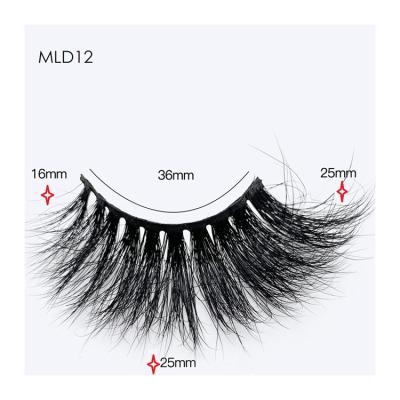 China Fashionable Wholesale 25mm Mink Eyelash Wholesale Cotton Black Band Thick Lashes for sale