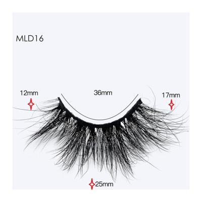 China Fashion Black Chinese Factory Handmade Natural Look Natural Look Cotton Faux 25mm Thick Mink Lashes Long for sale