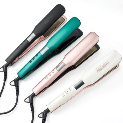 China Professional RV Titanium Hair Straightener Portable Flat Iron Instant Plancha Cabello 2in 1 Heater 1.5 Inch for sale