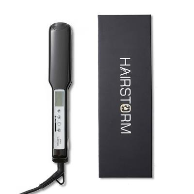 China Touch Screen Best Qualiti Straighten Height Tip PTC Heater Titanium Hair Straightener Ion Ceramic Pressing Flat Iron Touch Screen for sale