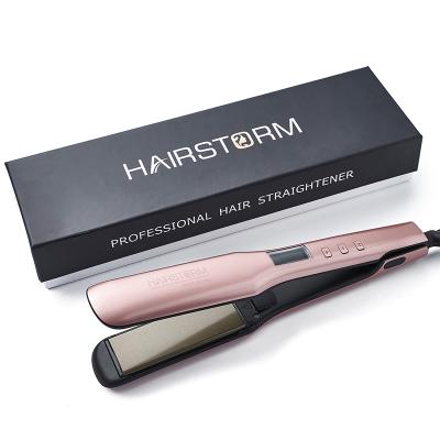 China Newest Garage Salon 450F High Heat Anti Frizz Titanium Ceramic Hair Straightener Flat Iron Pink 1.5