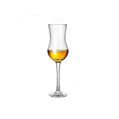 China Hotel Long Stem Wine Flavor Goblet Crystal Wine Tasting Nosing Glasses Tulip Grappa Glass for bars wedding party for sale