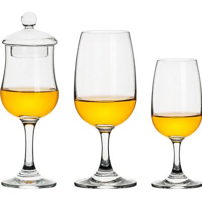 China Wholesale Hotel Whiskey Tall Glass With Lid Tulip Tasting Glass To Accept Custom Logo for sale