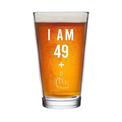 China Hot Selling Beer Amazon Glass 16oz Pint Glasses Party Craft Beers Gift Ideas Old Lives Matter Beer Glass Scotch Whiskey Glass for sale