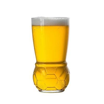 China Modern Wholesale Glass Beer Mug Wheat Draft Beer Glass Fruit Juice Drinks Home Creative Water Glass for sale