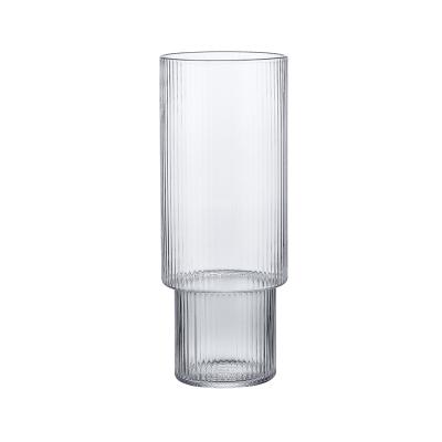 China Wine New Design Juice Glass Beer Glass Striped Cocktail Glass for sale