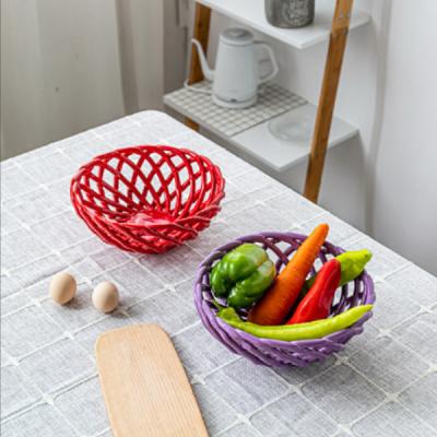 China White Ceramic Bread Storage Basket White Bread Stocked Ceramic Basket for sale