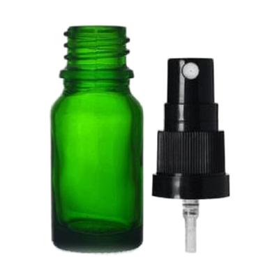 China Cosmetic Manufacturer Cheap Price Round 10ml Green Essential Oil Spray Glass Bottle For Essential Oil for sale