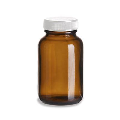 China Medicine manufacturer factory price 4oz 120ml wide mouth amber medicine glass bottle capsule bottle vitamin for Tablet G.P.I400-38 for sale