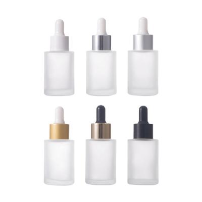 China Frosted Glass Cosmetic Serum Manufacturer Bottles 30ml Cheap Price Free Samples Premium Quality Glass Bottle Serum Bottle for sale