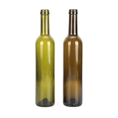 China 500ml Beverage Manufacturer Cheap Price Antique Green Wine 500ml Bottle Glass Container Premium Wine Bottle 500ml for sale