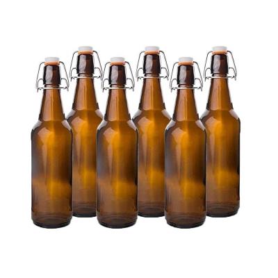 China Beverage Maker 750ml Swing Top Brew Bottle Glass Bottle 750 Glass Bottle Swing Top For Kombucha, Beverage, Non Leaking Beer for sale