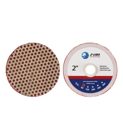 China High Efficiency Z-LION 2inch Plated Roloc Discs Abrasive Sanding Polishing Wheels for sale