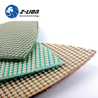 China Z-LION High Efficiency Selling Triangle Resin Corner Hot Polish Pads for sale