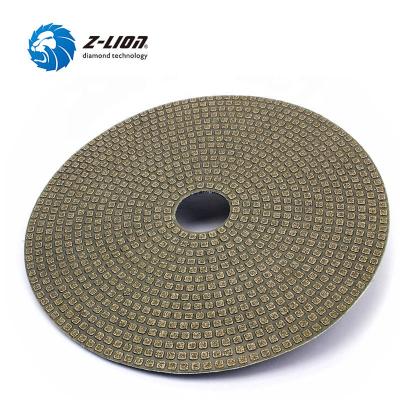 China Premium High Performance Z-lion 3inch to 10inch 125mm Plated Polish Pads for Glass Stone Ceramic Concrete Grinding for sale