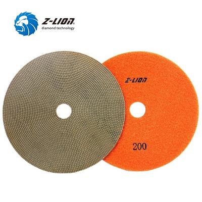 China For Concrete Z Lion Plated Polishing Pads For Stone Grinding for sale