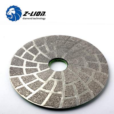 China High Performance Z-lion 5inch Diamond Pads Brazed Polishing Granite High Quality Gemstone Marble for sale