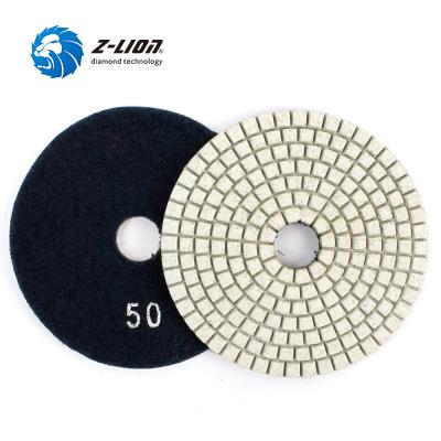 China High Efficiency 3IN 4IN 5IN Resin Diamond Tools Buffing Stone Granite Marble Polishing Pad for sale