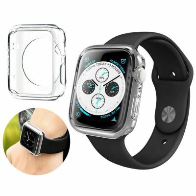 China Custom Clear TPU Watch Series Bumper Se 7 Protector Water Resistant 6 5 Protector Case For Apple Watch Cover For iWatch Apple Luxury Watch Case for sale