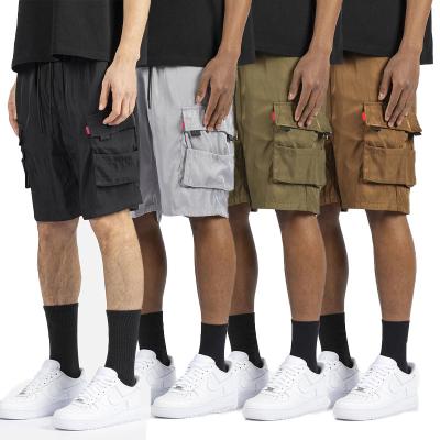 China China Factory Sale Summer Solid Color Drawstring QUICK DRY Men Sport Multi Pocket Cargo Shorts for sale