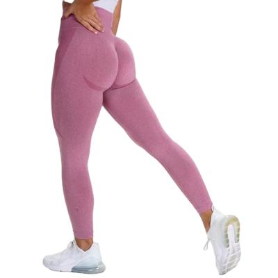 China Breathable High Waist Fitness Sports Running Gaiters Tummy Control But Seamless Yoga Pants for sale