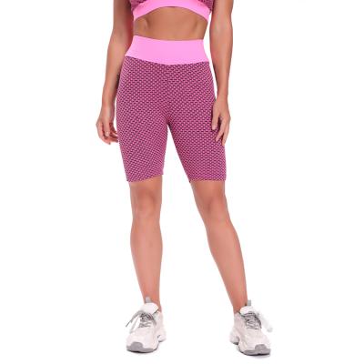 China Summer Sale New Fashion Woman Breathable Seamless Hot High Waist Sports Running Bubble Yoga Shorts for sale