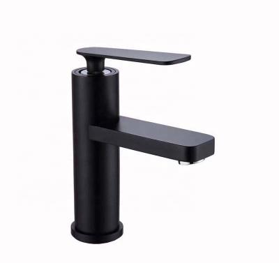 China Sense Faucets Matte Black Bathroom Sink Faucet Black Finish Brass Faucet (B66) for sale