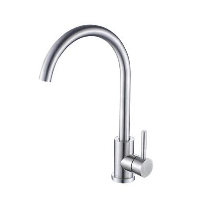 China Sense Faucets Lead Free 304 Stainless Steel Kitchen Sink Mixer Tap (Chrome SS06) for sale