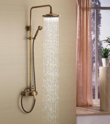 China Sustainable Factory High Quality Economy Shower Set Bathroom Brass / SS Shower Mixer (X21_antique) for sale