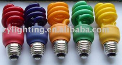 China Energy Saving Lamps-CFL Color Half Spiral Shape Blue / Straight Green / Yellow / Red for sale