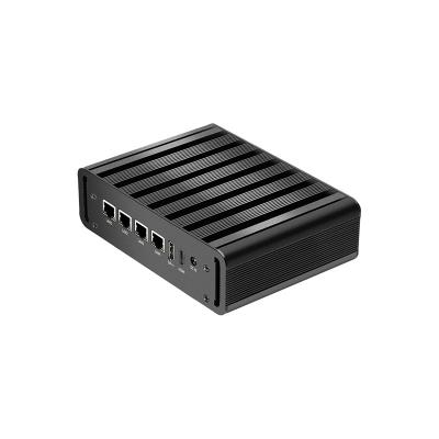 China Intel N100 4 LAN Dual COM Industrial Mini Fanless PC With WIFI DDR4 16G RAM Windows Linux for sale