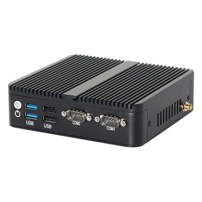 China J6412 N100 Processor Mini Fanless PC DDR4 Dual LAN Dual COM RS232 Triple Display for sale