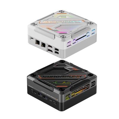 China AMD Ryzen R7 7840HS Mini PC Dual LAN DDR5 64GB Gaming Mini PC With Light for sale