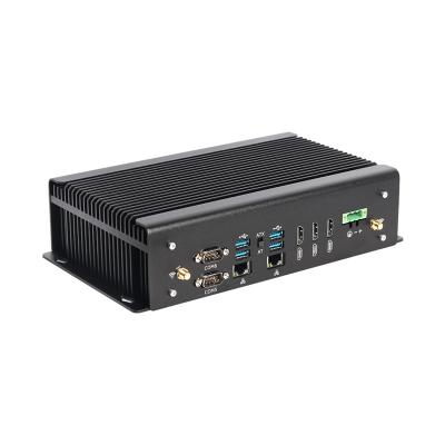 China Fanless Industrial PC DDR4 Intel 11th Gen Core i7 10870H Mini PC With GPIO Dual LAN 6COM for sale