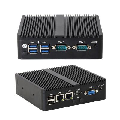 China Linux Fanless PC With Dual COM M.2 Storage Industrial Intel J6412 Mini PC for sale