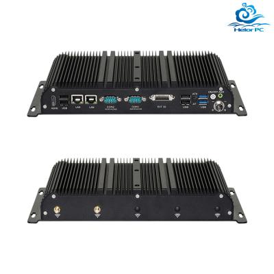 China Dual LAN Dual COM Fanless PC With DDR4 32G Intel Celeron J4125 J6412 Mini PC for sale