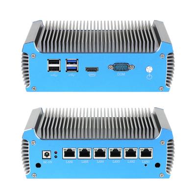 China 6 RJ45 Ethernet Soft Router PC With DDR4 Up To 8G And Intel Celeron 3865U Processor for sale