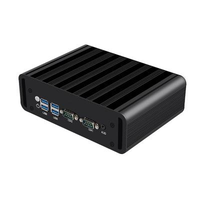 China Intel Core i3 i5 i7 Processors Fanloze industriële mini pc met 2LAN 2COM RS485 Te koop