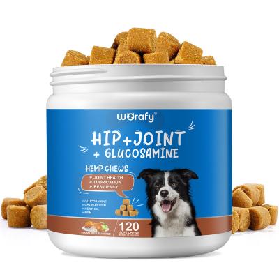 China WORAFY Health Private Label Pet Health Care Glucosamine Hemp Joint Supplements, Hip Joint Support Soft Dog Chondroitin Chews for sale