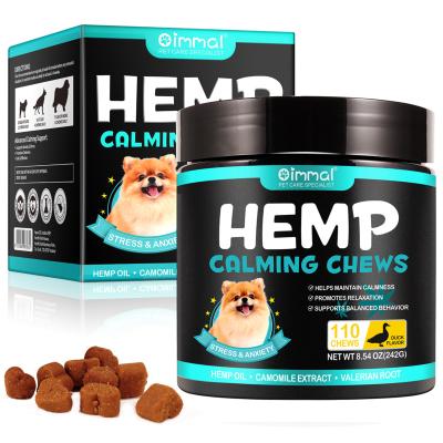 China Health OIMMAI Joint Natural Duck Private Label Custom Supports Balanced Behavior Calm Pet Snacks, Soothing Dog Hemp Chews For Dogs for sale