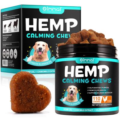 China Joint Health OIMMAI Private Label Dog Food Chicken Dog Calming Treats Custom Organic Pet Snacks, Hemp Calming Chews For Dogs for sale