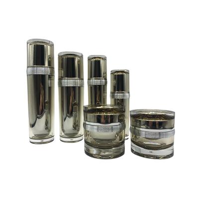 China 2022 Wholesale Luxury Cosmetic Acrylic Lotion Bottle Cream Jar Cosmetics for sale