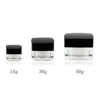 China wholesale luxury acrylic plastic cosmetic body cream jar cosmetic for sale