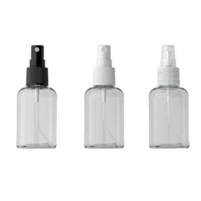 China Wholesale Personal Care 50ml Pure Transparent Spray Bottle Plastic PET Packing Bottle for sale