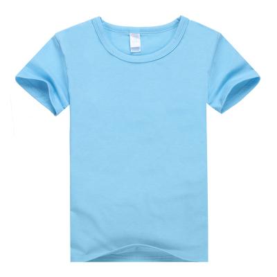 China Wholesale 2-10 Year Old Children's T-shirt Solid Color Round Neck T-shirt Custom Blank Anti-Shrink Badge for sale