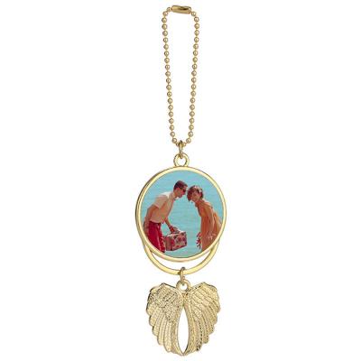 China Custom Wing Sublimation Photo Pendant Badge Printing Small Wings Hidden Gift Pattern Pendant for sale