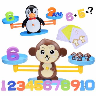 China Pinguin Ausgleich Skala Anzahl's Kindest Educational Spouse Educational Balance Skala Math Edge Toy Montessori Mathematik Spielzeug Digitale Affe for sale