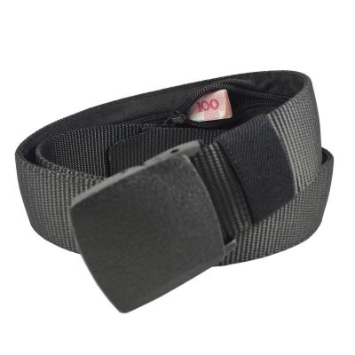 China Hidden Outdoor Tactical Nylon Men's Canvas Cash Money Storage Military Training Sports Security Work Insurance Wallet Belt for sale