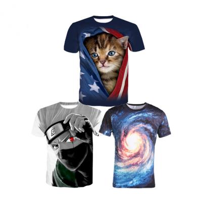 China Anti-pilling Custom Apparel Maker 3D Animation T-shirt Printing Sublimation T-shirt for sale